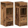 vidaXL Noptiere 2 buc. cu sertar, lemn vechi, 25x31x66 cm