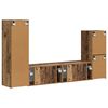 vidaXL Set comodă TV Pe perete 4 pcs Lemn vechi Lemn compozit