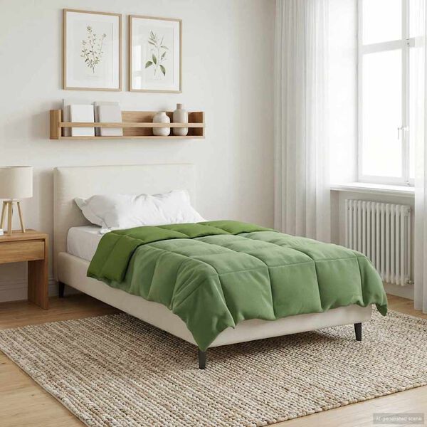 vidaXL Duvet complet pe tot parcursul anului Patos Verde 135 x 220 cm