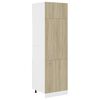 vidaXL Dulap de frigider, stejar sonoma, 60x57x207 cm, lemn prelucrat