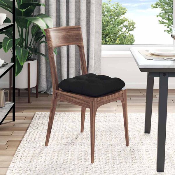 vidaXL Perne de Șezut 4 pcs Negru 45 x 45 cm Țesătură din microfibră