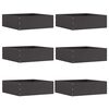 vidaXL Margine pentru gazon 6 buc. 40 x 40 x 13 cm Oțel Negru