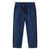 vidaXL Pantaloni pentru copii cu ornamente negre, bleumarin, 140