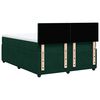 vidaXL Pat box spring cu saltea, verde &icirc;nchis, 140x190 cm, catifea