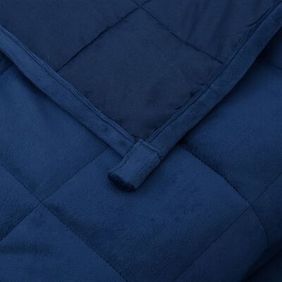 vidaXL Pătură cu greutăți, albastru, 155x220 cm, 11 kg, textil