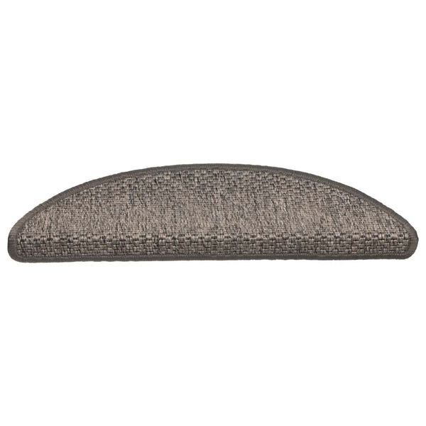 vidaXL Covorașe scări autoadezive 15 buc. gri/bej deschis sisal