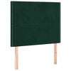 vidaXL Pat box spring cu saltea, verde &icirc;nchis, 90x200 cm, catifea