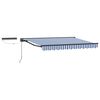 vidaXL Cort electric retractabil Albastru, Alb, Antracit 2,5 x 2 m