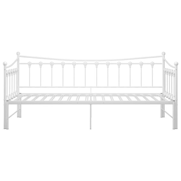 vidaXL Cadru pat canapea extensibilă, alb, 90x200 cm, metal