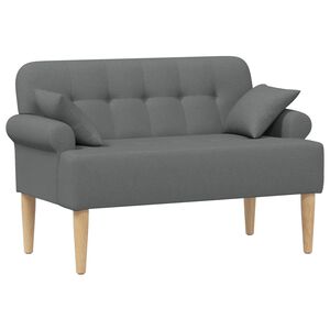 vidaXL Canapea cu capitonaj butonat Gri &icirc;nchis 120 x 65 x 79 cm