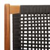 vidaXL Mobilier de grădină Negru 122 x 78 x 73cm Lemn masiv de acacia