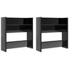 vidaXL Pantofare de perete, 2 buc., negru extralucios, 60x18x60 cm PAL