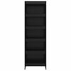 vidaXL Dulap pentru cărți 2 pcs Stejar Negru 80 x 30 x 155 cm