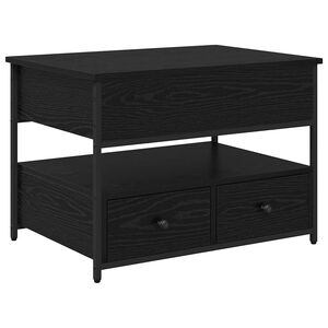 vidaXL Masă de cafea Stejar Negru 70 x 50 x 54.5 cm Lemn prelucrat