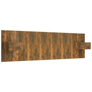 vidaXL Tăblie de pat cu dulapuri, stejar fumuriu, lemn prelucrat