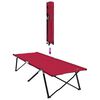 vidaXL Pat pliabil pentru camping Manual 2 pcs Roșu 206 x 76 x 74 cm