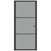 vidaXL Ușă de interior, 93x201,5 cm, negru, sticlă ESG și aluminiu