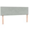 vidaXL Pat box spring cu saltea, gri deschis, 160x220 cm, catifea