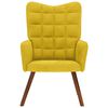 vidaXL Scaun de relaxare catifea galbena