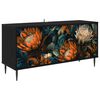 vidaXL Cabinet TV LOCHEM 102 x 33 x 51 cm Stejar Negru Lemn prelucrat