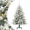 vidaXL Brad de Crăciun artificial pre-iluminat cu set de bile Verde