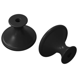 vidaXL M&acirc;nere 2 buc. Negru &Oslash;30 mm Aluminiu