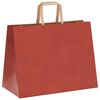 vidaXL Pungi de h&acirc;rtie 250 buc cu m&acirc;nere roșii 32x17x25 cm