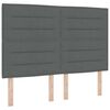 vidaXL Pat cu arcuri cu saltea cu headboard Gri 140 x 190 cm țesătură