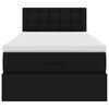 vidaXL Cadru de pat otoman saltea neagră 100x200cm piele artificială
