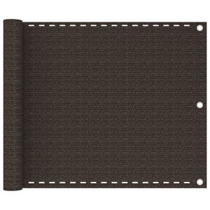 vidaXL Paravan de balcon, maro, 75x300 cm, HDPE