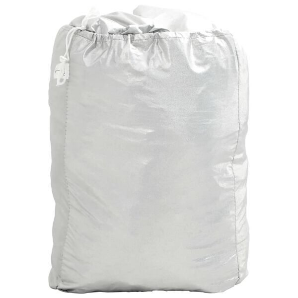 vidaXL Husă auto parțială, cu c&acirc;rlige, argintiu, XL, PEVA