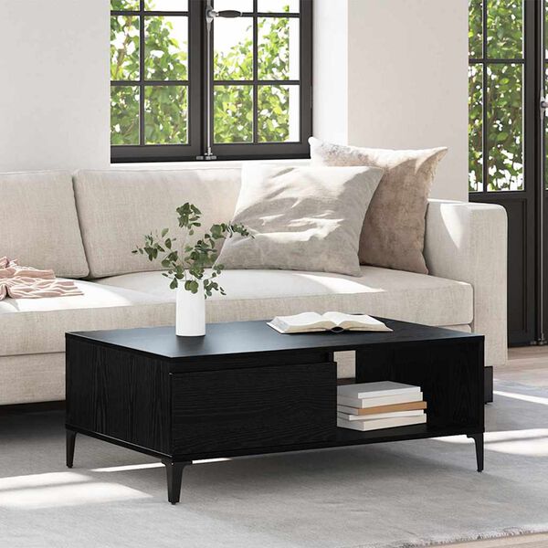 vidaXL Masă de cafea Stejar negru 90 x 60 x 35 cm Lemn compozit