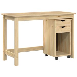 vidaXL Set birou și cabinet 2 buc. Maro Lemn masiv de pin