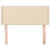 vidaXL Tăblie de pat, crem, 90x5x78/88 cm, textil