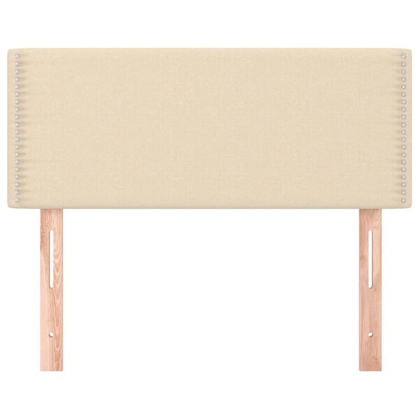 vidaXL Tăblie de pat, crem, 90x5x78/88 cm, textil