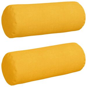 vidaXL Perne Bolster 2 pcs Galben Deschis &Oslash; 25 x 70 cm