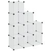 vidaXL Organizator cub de depozitare, 9 cuburi, transparent, PP