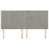 vidaXL Tăblie de pat gri deschis 160x5x118/128 cm catifea