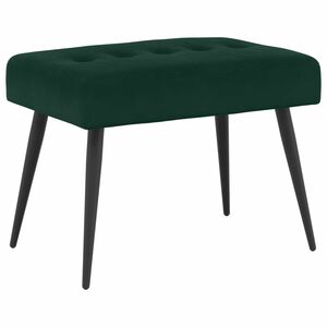 vidaXL Bancă cu butoane capitonate Verde &icirc;nchis 60 x 40 x 45 cm
