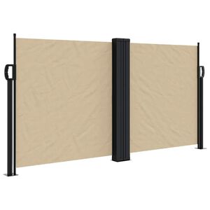 vidaXL Copertină laterală retractabilă, bej, 120 x 600 cm
