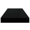 vidaXL Rafturi de perete 4 buc. negru extralucios, 60x23,5x3,8 cm, MDF