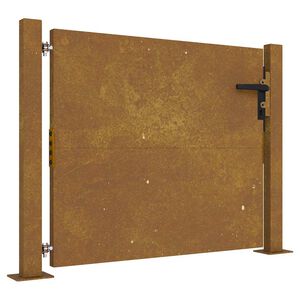 vidaXL Poartă de grădină 100x100 cm, oțel Corten