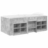 vidaXL Cadru de pat loft cu sertar 3 buc. Gri Beton Lemn prelucrat