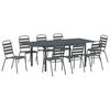 vidaXL Set de masă pentru grădină 9 pcs Antracit