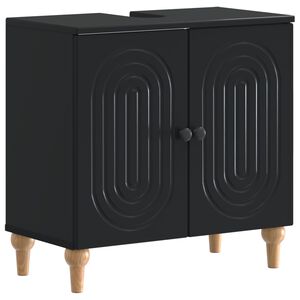 vidaXL Dulap pentru Chiuveta de Baie ALKMAAR Negru 59,5 x 31,5 x 59 cm