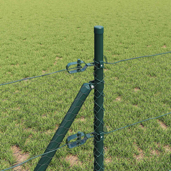 vidaXL St&acirc;lp de gard. Gri 100 x 0,4 m (plasă de 25 mm) Oțel și PVC