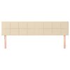 vidaXL Tăblii de pat, 2 buc, crem, 100x5x78/88 cm, textil