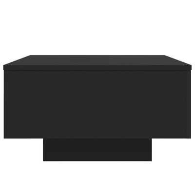 vidaXL Măsuță de cafea cu lumini LED, negru, 55x55x31 cm