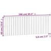 vidaXL Tăblie de pat pentru perete, alb, 166x3x60 cm, lemn masiv pin