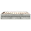 vidaXL Cadru de pat mic dublu, gri beton, 120x190 cm